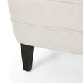 thumbnail image 3 of Noble House Caleb Indoor Tufted Fabric Club Chair and Ottoman Set, Wheat, 3 of 11