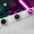 thumbnail image 4 of Homewish Electric Neon Gaming Pad Blackout Curtains Set of 2 (52x84 Each),Modern Video Game Curtain,Teal Pink, 4 of 6