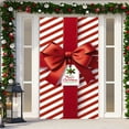 thumbnail image 6 of Btomtd Christmas Themed Door Cover for Holiday Season with Large Bow Pattern Decoration and Front Door Curtains for Front Entryway Decor - 35.43"x78.74", A, 6 of 6