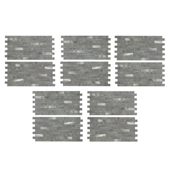 Aspect Collage 12in x 5.8in Peel and Stick Backsplash in Cloud Shimmer (2pc per pack/5-Pack)