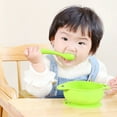 thumbnail image 6 of KC Luv Silicone Suction Baby Bowl Set of 2, BPA Free, Soft Food Grade Silicone, Green & Claybank, 6 of 7