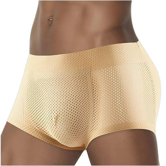 Mens Underwear Buttock Lifting Panties Plus Buttock Pad Fake Butt Buttock Breathable Boxer Briefs Summer