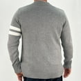 thumbnail image 3 of Hip Hop 50's Shop - Mens 1950s Letterman Cardigan Sweater (Medium Gray), 3 of 10