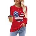 thumbnail image 2 of Sweaters for Women 4th of July Independence Day American Flag Crewneck Long Sleeve Knitted Striped Sweater Fall Winter Pullover Sweater Alsol Lamesa, 2 of 6