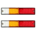 thumbnail image 3 of Luz de posición lateral, par, 12 V, 20 LED, luz LED rectangular para remolque de camión, luz de freno trasera de primera línea, 3 of 12