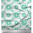thumbnail image 1 of Soimoi Rayon Fabric Leaves & Floral Geometric Print Fabric by Yard 42 Inch Wide, 1 of 1
