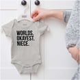 thumbnail image 5 of Worlds Okayest Niece Family Love Bodysuit Jumper Girls Infant Baby Brisco Brands 18M, 5 of 6