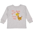 thumbnail image 3 of Inktastic My Great Aunt Loves Me- Cute Giraffe Boys or Girls Long Sleeve Toddler T-Shirt, 3 of 5