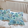 thumbnail image 5 of Ocean Creature Outdoor Pillow Covers Pack of 2 Conch Blue Shell Sea Starfish Cartoon Waterproof Throw Pillow Covers Decorative Cushion Cases for Patio Garden Tent Balcony Couch 16x16 inch, 5 of 8
