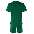 thumbnail image 5 of Rrunsv Suits for Men Men's short sets summer short sleeve polo shirt and shorts set casual sport suit Green,M, 5 of 5