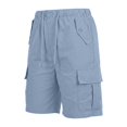 thumbnail image 5 of TRUBKH Shorts for Women Beach Shorts Soft Boho Golf Shorts Loose Shorts Summer Trendy Women Workout Shorts Cute Shorts Womens Athletic Shorts Wide Leg Shorts Outing Shorts Blue S, 5 of 6