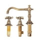 thumbnail image 3 of Grifo de Bañera de Latón Vintage Mezclador de Lavabo de Doble Manija, 3 of 9