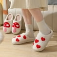 thumbnail image 6 of BERANMEY Cute Valentine's Day Slippers for Women Soft Plush Comfy Warm Slip-On Heart Love Couple Slippers fo Women Indoor Fluffy House Slippers for Women and Men Non-slip Fuzzy Flat Slides, 6 of 8
