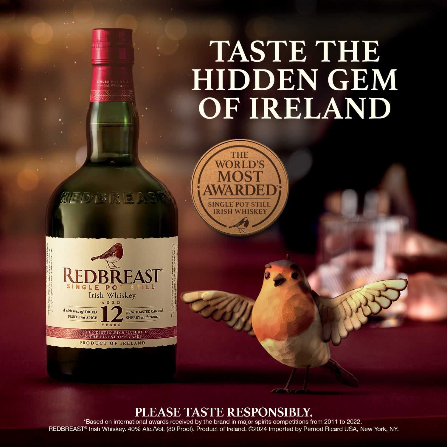 Redbreast 12 Year Old Single Pot Still Irish Whiskey, 750 ml