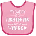 thumbnail image 3 of Inktastic My Daddy is a Firefighter and a Hero Boys or Girls Baby Bib, 3 of 4