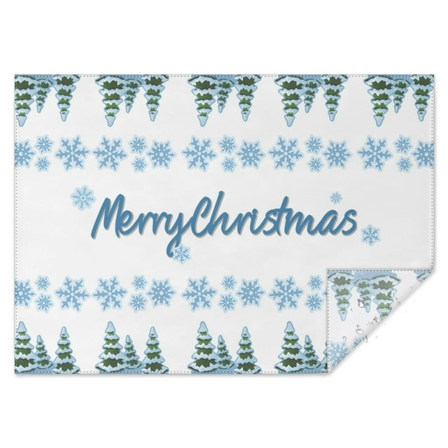 Merry Christmas Table Cover Wrinkle Resistant Washable Tablecolths Table Covers Winter Snowflake Tablecloth for Party Picnic Dinner Decor Rectangle,60x84inches