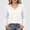White, variant on NominalSnug Long Sleeve Shirts for Women Tops V Neck Casual Fall Tops Soft Ladies Tops Loose Fit Basic Tees