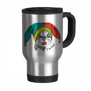 Cats and Beards Travel Mug Insulated Stainless Steel Travel Mug Cat Dad  Travel Tumbler Cat Dad Thermos Funny Cat Pattern Travel Mug 