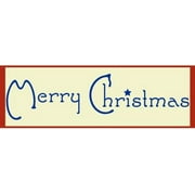 Merry Christmas 2 Sign Stencil - Reusable Laser Cut Mylar Template for Painting Home Decor Crafts Signs Home Inspiration Holiday - The Artful Stencil