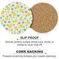 thumbnail image 6 of 4 pcs SKYSONIC Round Drink Coasters Pineapple Summer Flowers Absorbent Ceramic Coaster with Cork Base for Coffee Cups for Home Decor, 6 of 6