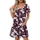 thumbnail image 1 of Vestido Corto de Verano Moda Gradiente Corto de Manga en V Cuello Vestido Casual, Poliéster Ligero de Verano, Lavado de Manos, 1 of 7