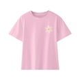 thumbnail image 2 of Summer Savings Clearance! Edvintorg 2023 Children's T-Shirt For Boys Girls Fashion Letter Print Comfortable Tee Tops Clothing Solid Color Short Sleeve Cotton T-Shirts Top Kids Clothes 3-14Years, 2 of 5