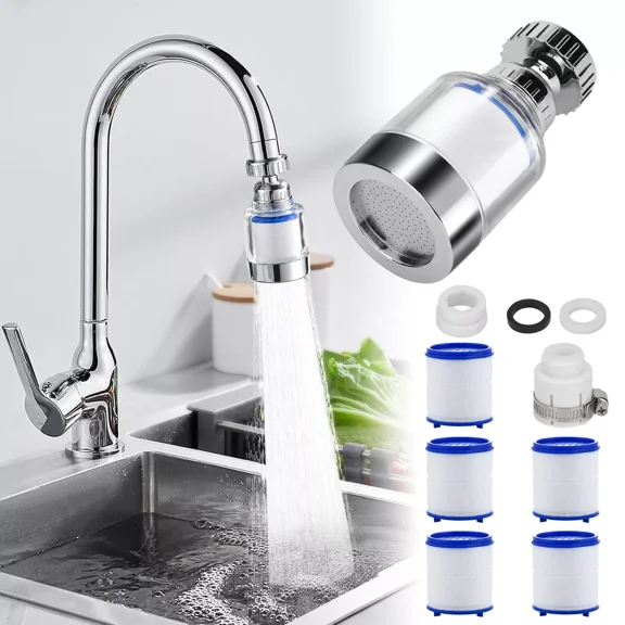Faucet Water Filter Tap Filtration Kitchen Sink Mount Purifier System 360°Rotate