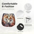 thumbnail image 4 of Hirioo Romantic Flower Fox for Women's Double Layer Athletic Shorts High-Performance Gym Shorts with Inner Pocket, Elastic Waistband-Large, 4 of 7