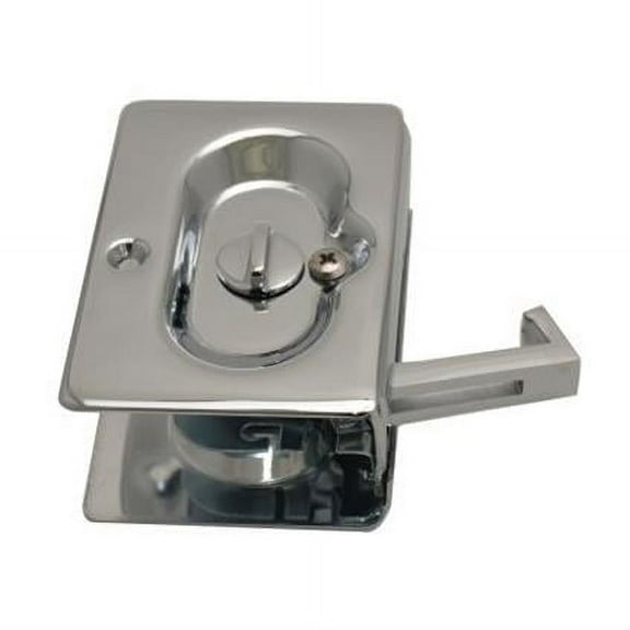 Emtek 2102US26 Privacy Pocket Door Lock, Bright Chrome