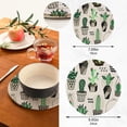 thumbnail image 3 of Coolnut Plant Cactus Pot Holder Set of 2, Pure Cotton Wear-Resistant and Non-Slip Stylish Round Pot Holder for Daily Kitchen, Dining Table, Office, Cafe, Restaurant, BBQ Home Decor Gifts, 3 of 6