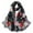 Black, variant on Floral Scarfs for Women Blue Shawl Fashion Roses Printing Long Soft Wrap Scarf Simulation Silk Scarves