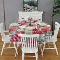 thumbnail image 2 of Pioneer Flower Floral Print Pattern Round Tablecloth 60"x60",Wrinkle Wipeable Table Cloth for Kitchen Dining Room Picnic Patio Party, 2 of 6