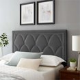 thumbnail image 3 of Modway Greta Modern Performance Velvet Twin Headboard in Charcoal, 3 of 10