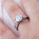 thumbnail image 2 of Minnieouse Anillo de diamante de simulación para mujer, anillo de dedo abierto ajustable, propuesta de matrimonio de simulación, anillo abierto, regalos Ropa, zapatos y accesorios Miscelánea Minnieouse AP005944-00, 2 of 6