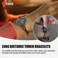 thumbnail image 2 of Long Distance Touch Bracelets For Couples, Vibration & Light Up For Love Couples Bracelets Bluetooth Pairing Jewelry, 2 of 5