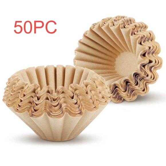 Basket Coffee Filters Coffee Makers, Basket Coffee Filter Paper for Coffee Maker, Camping Essentials - Reusable Party Supplies, 50PC
