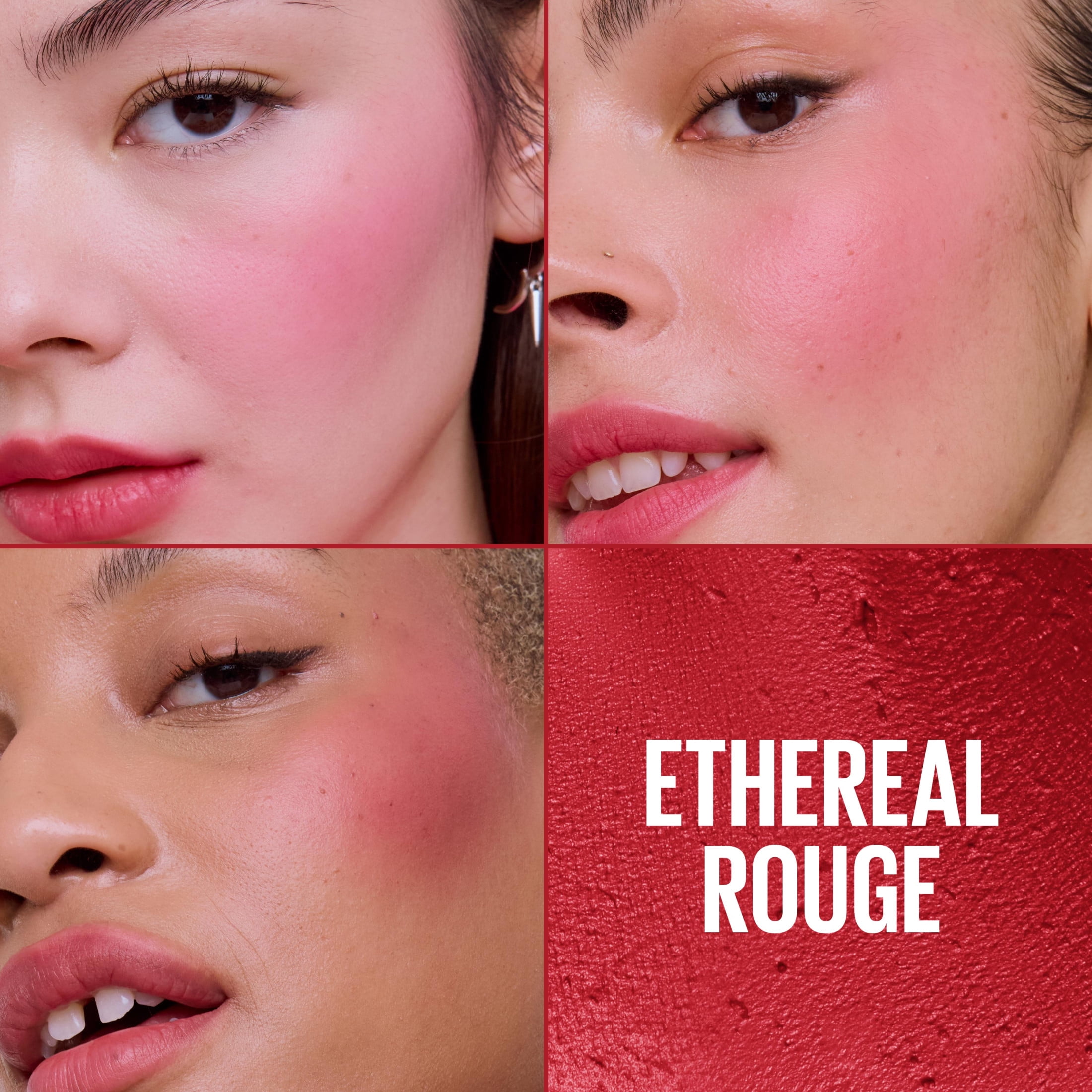 Maybelline Cloudtopia Whipped Matte Cheek and Lip Mousse Blush, Ethereal Rouge, 2.03 fl oz