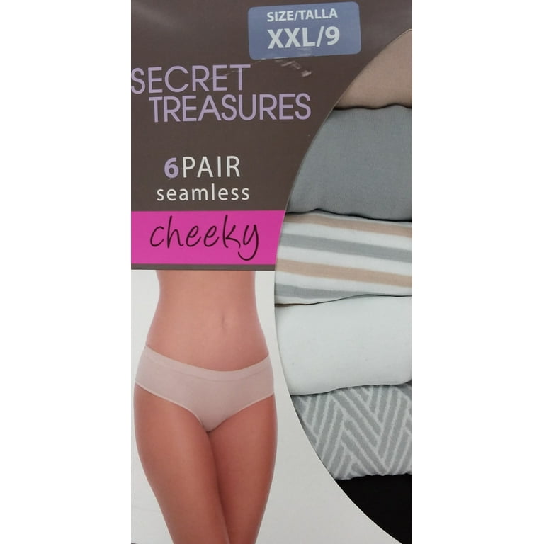 Secret Treasures Women's Seamless Cheeky Panties, 6-Pack 