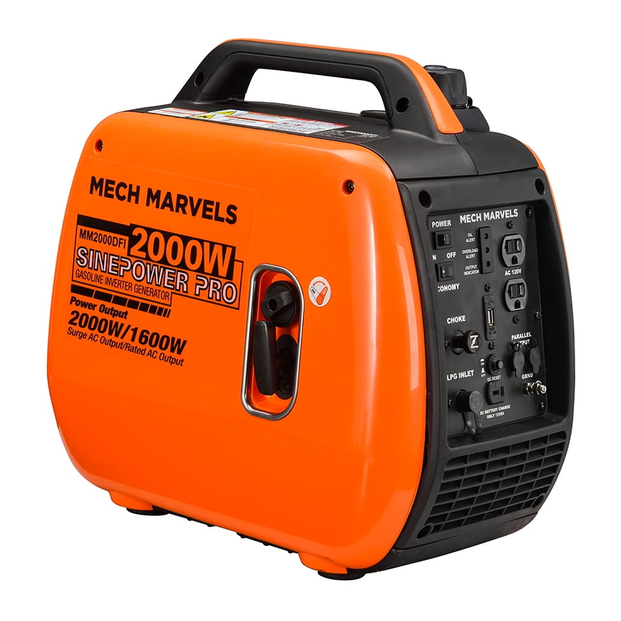 Mech Marvels Super Quiet 2000 Watt Dual Fuel Portable Inverter