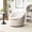 Beige, variant on Fabric Barrel Chair | 360° Swivel for Flexible Seating in Living Rooms | Premium Fabric with Round Metal Base | Solves the Problem of Uncomfortable Long - term Sitting