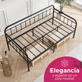 thumbnail image 3 of Base De Cama Individual  Con Barandal Lateral  Tipo Sofa-Cama, 3 of 7