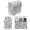thumbnail image 4 of Lighthouse Stand Mixer Cover, Notebook Pattern with Nautical Elements Seagulls and Anchors Doodle Style, Kitchen Appliance Organizer Bag Cover with Pockets, 5 Quarts, Pink Lilac Black, by Ambesonne, 4 of 4