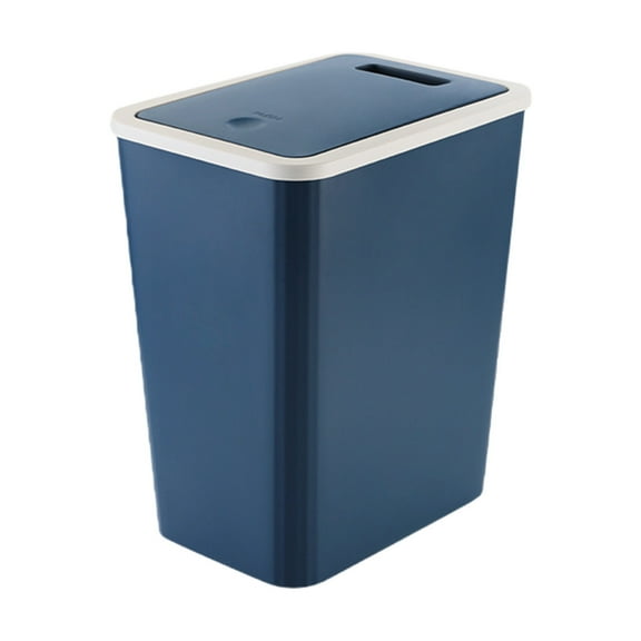 Hwkond Trash Can Bathroom Trash Can With Lid Garbage Can With Press Lid Plastic Wastebasket With Popup Lid For Toilet Office Bedroom Living Room on Clearance