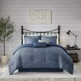 thumbnail image 3 of Madison Park Walter Farmhouse Inspired 7-Piece Queen Comforter Set, Navy, 3 of 5