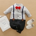 thumbnail image 1 of PatPat Baby Gentleman Faux-two Long Sleeve Jumpsuit (loose shape), 1 of 6