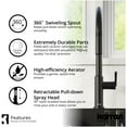 thumbnail image 7 of Karran Usa Kkf350 Lagrange 1.8 GPM Single Hole Pull Down Kitchen Faucet - Stainless Steel, 7 of 7