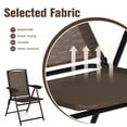thumbnail image 6 of GVN 4 Pieces Folding Dining Chairs with Steel Armrests and Sling Back, Outdoor Furniture Chairs for Backyard, Porch, Garden, Poolside, 6 of 9