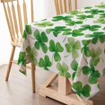 thumbnail image 3 of St. Patrick''s Day Tablecloth Irish Green Shamrock Clover Spring Holiday Party Decoration Kitchen Dining Room Table Cover (60" x 102"), 3 of 4