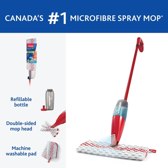 Vileda ProMist MAX Spray Mop – Microfibre Double-Sided Mop