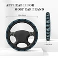 thumbnail image 3 of Balery Moon Wolf Warrior Fundas elásticas antideslizantes para volante, funda protectora universal para hombre y mujer, 15 pulgadas, accesorios para coche., 3 of 6